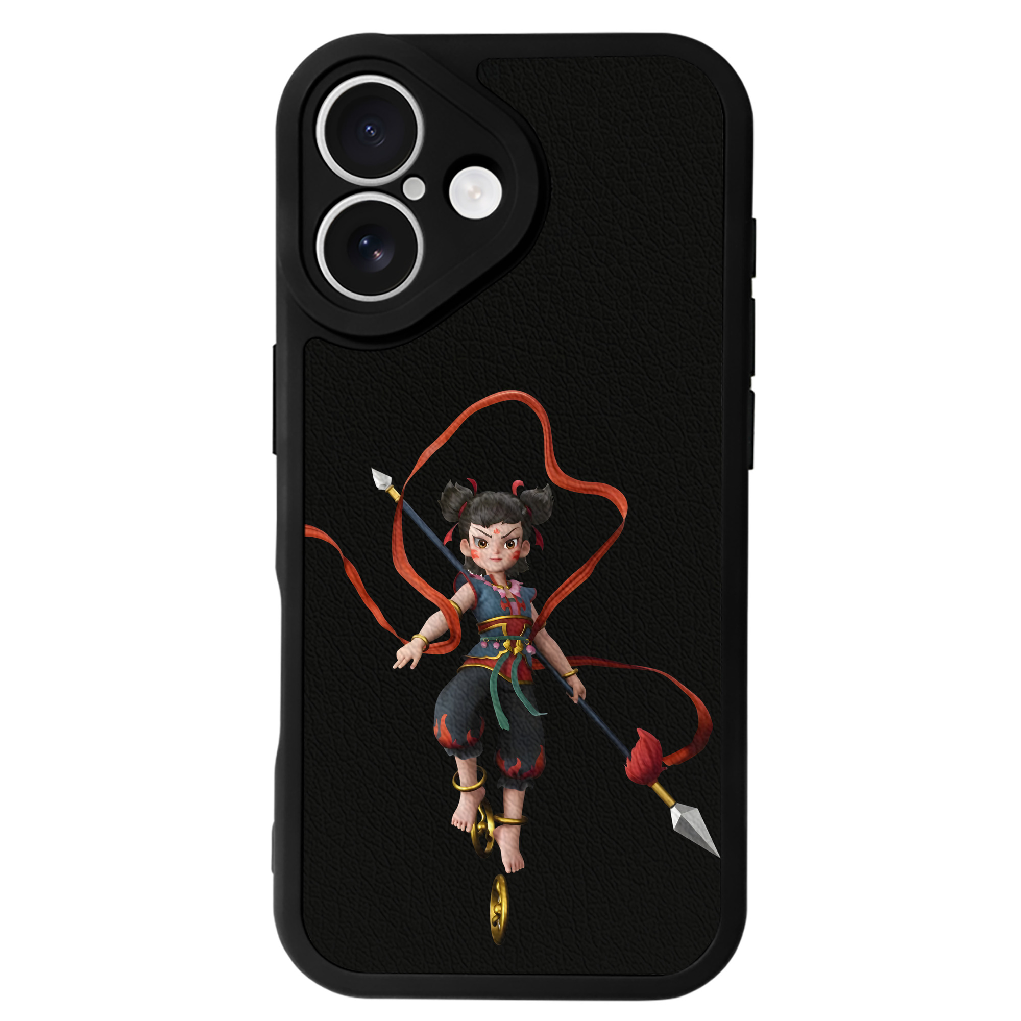 （画像用） Ne Zha 2 ナタ 魔童の大暴れ 【iPhone 16シリーズ対応】シリコンスマホケース（レザー調） 材質：シリコン